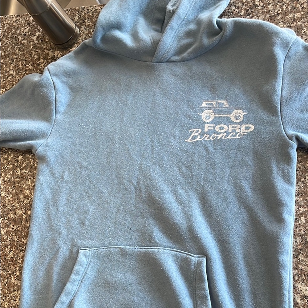 Ford Bronco Kids Light Blue Hoodie